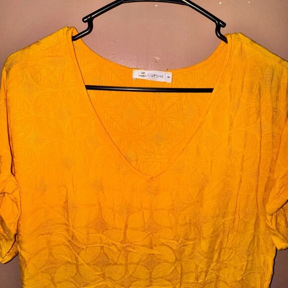 Cupshe Yellow Lace Summer Dress - Size Small - Picture 2 of 7